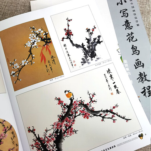 Official flagship freehand flower and bird painting tutorial, two volumes in total, 2 volumes. Detailed explanation of traditional Chinese ink painting techniques. Adult beginners' Chinese painting, peony, flower and bird painting self-study, zero-based tutorial book. Art painting, traditional Chinese painting techniques, painting techniques. Anhui Art, small freehand flower and bird painting tutorial, 2 volumes in total.