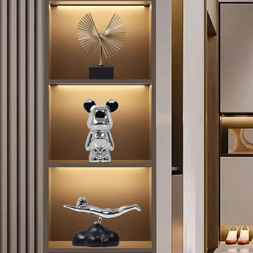 Soft Decoration Ornament Feel Light Luxury Model Room Wohnzimmer TV -Schrank Open Grid Sales Office Bücherregal Dekoration 3883 STEP UP UP up