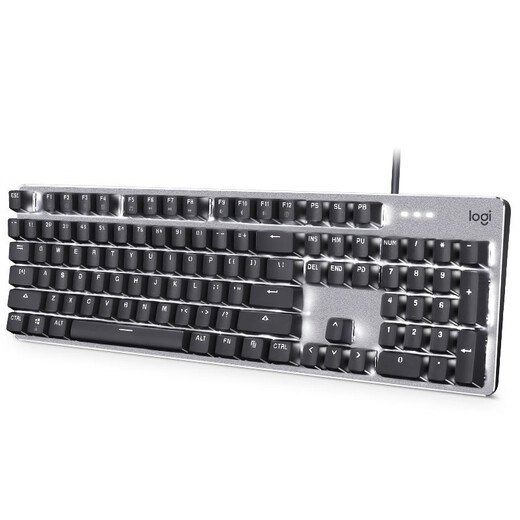罗技（Logitech） K845有线机械键盘 游戏办公键盘 背光全尺寸TTC轴吃鸡舒适键盘台式机笔记本电脑键盘 K845 茶轴