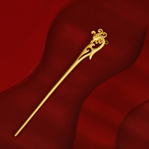Erli ancient golden phoenix hairpin for women, new Chinese style retro hairpin, fine craftsmanship, cheongsam, Hanfu, phoenix fork hairpin, Fengchan hairpin