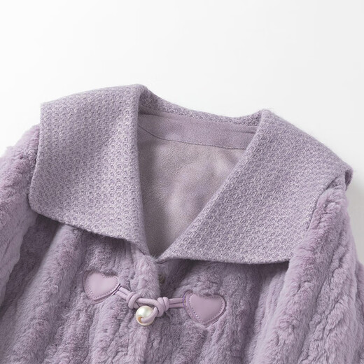 
Xiangying Cat Fleece Short Jacket for Women Autumn and Winter 2024 New Lamb Fur Style Fur Integrated Environmentally friendly Fur Grain Fur Purple S
