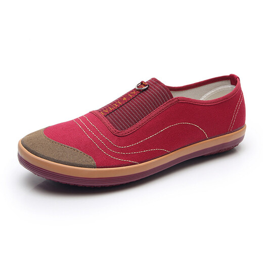 Lutai canvas shoes retro old Beijing cloth shoes women's summer deep mouth mother shoes wear-resistant work shoes 1429 red 38 240mm