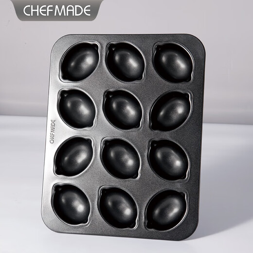 Learn Kitchen Baking Bakeware Butter Rice Cake Cake Mold Baking Non-Stick Lemon Cake Mold Black 12-Connect Mini Bread Mold Silver Black-WK9871