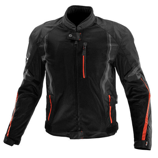 KOMINE SAFETY&INNOVATION日本进口半网眼男女骑行服防护1463摩托车服JK-146/1734 黑红【男款】【1463】 XL