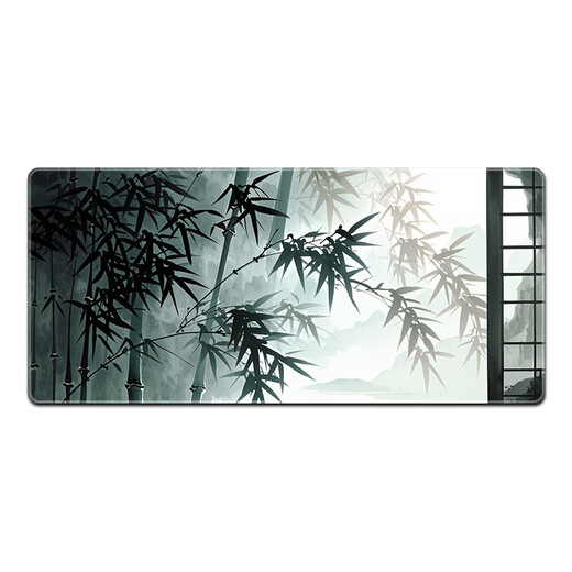 
Three-color cat mouse pad large-sized Chinese style mountain and e-sports game ancient style keyboard pad customized computer desk desk pad Chinese style desk pad thickened non-slip student dormitory home mat 12041 bamboo outside the window 90 cm x 40 cm x 5 mm