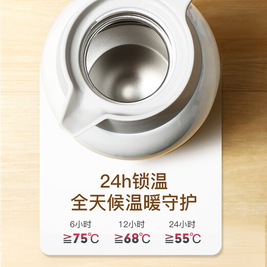 Fuguang thermos kettle household thermos boiling water bottle large capacity stainless steel thermos kettle household thermos coffee cup mint green 2200ml