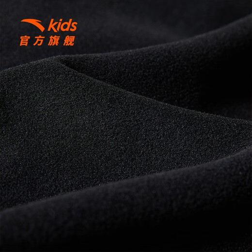 Anta-Kinderjacke Herren große Kinder Fleece Sport Top 2023 Frühling Neues warmes Trend Top 3523 Fantasy Black-2 130 cm