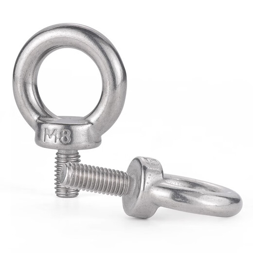 Jinggong (JINGGONG) 304 stainless steel lifting eye screw bolt extended circular ring buckle lifting O-type screw with ring lifting M5M6 M3*9 welding