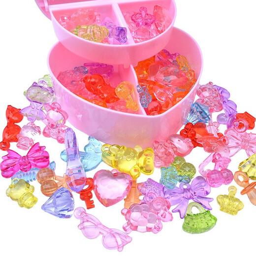 Yililuo Children's Toy Gemstone Beads Imitation Crystal Acrylic Pendant Irregular Ice Cube Treasure Diamond Prop Gift Gem 60g Randomly Packed