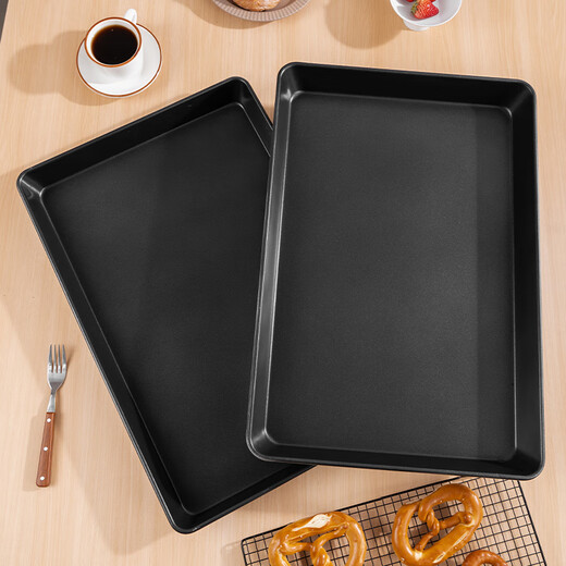 Shuyu British commercial non-stick baking pan 60 40 oven bread baking mold special rectangular aluminum tray non-stick non-stick 0.5 thick middle edge 60x40x2.8cm