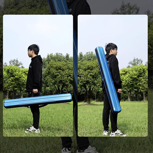 Bluehead fish hard shell rod bag fishing rod storage box hard shell fishing rod bag fishing rod bag fishing gear bag rod bag large capacity fishing gear storage bag large blue enhanced version 127*14*13