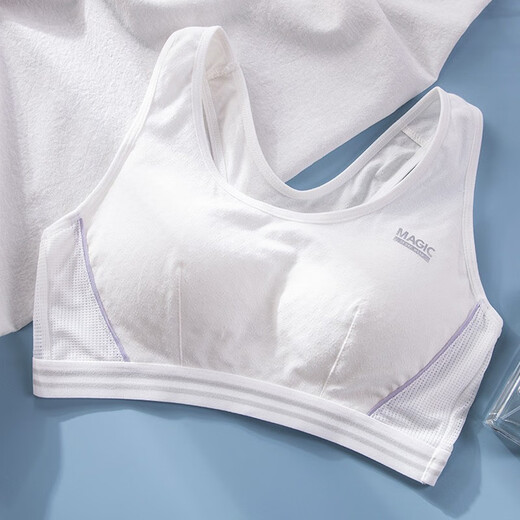 Yu Zhaolin Girl Sport Sport Unterwäsche Schocksicheres Laufweste Junior High School und Highschool-Schüler atmungsaktiven BH während der Entwicklungsperiode 9215 Weiß 1 Stück 2xl /90 (115-130jin [Jin entspricht 0,5 kg])