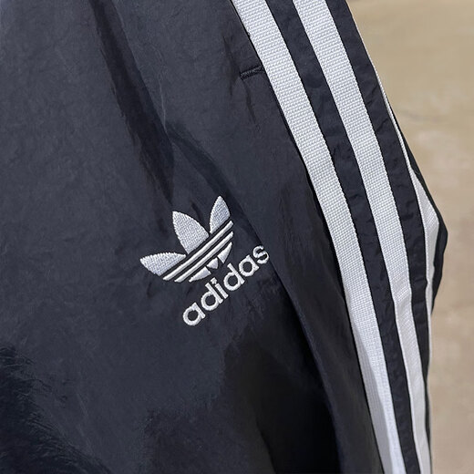 阿迪达斯 （adidas）三叶草运动裤男裤夏季新款健身裤子透气休闲裤三条纹直筒裤长裤 JW9896 L