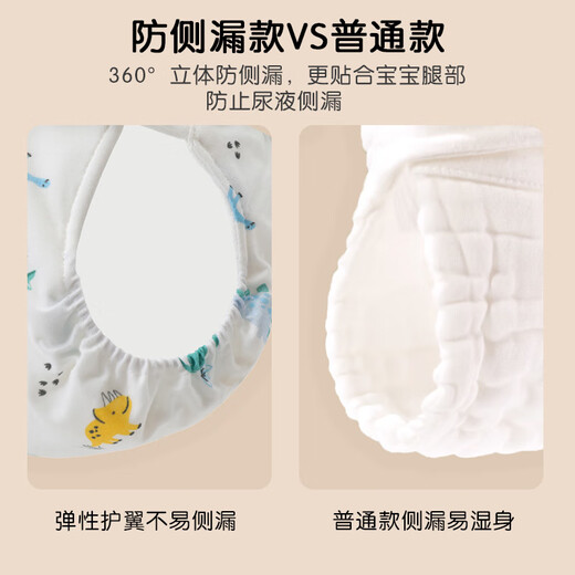 嘘嘘优品尿布婴儿可洗纯棉尿戒子新生儿尿布裤宝宝尿不湿布尿裤夏季纱布兜 战斗暴龙 2条装 S码【建议6-12斤】