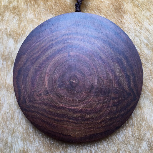 小木缘生 海南黄花梨老料紫油梨九龙吐珠吊坠牌红木雕刻项坠车挂挂饰 一块