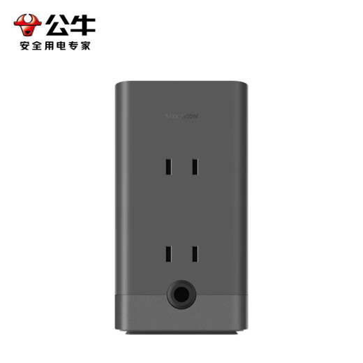 公牛（BULL）立式插座智能数显屏幕电竞氮化镓快充抗电涌插排多功能魔方usb笔记本充电器插头桌面充电站 【67WI灰】立式数显插座1.5米