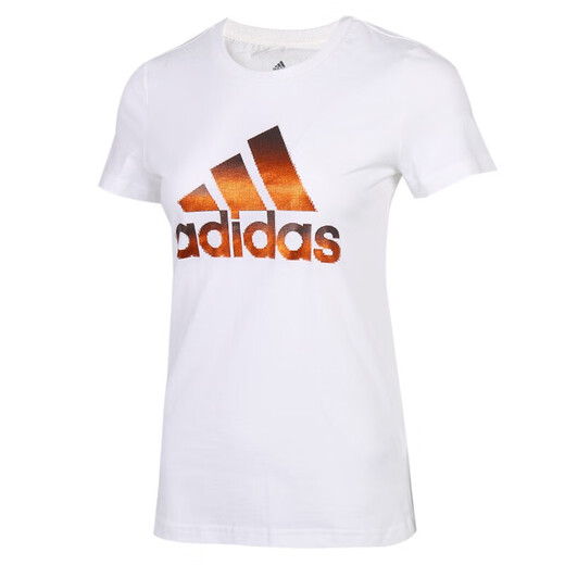 阿迪达斯（adidas）女装 夏季新款舒适透气跑步训练休闲棉质运动服短袖T恤 FJ5012/白色 S