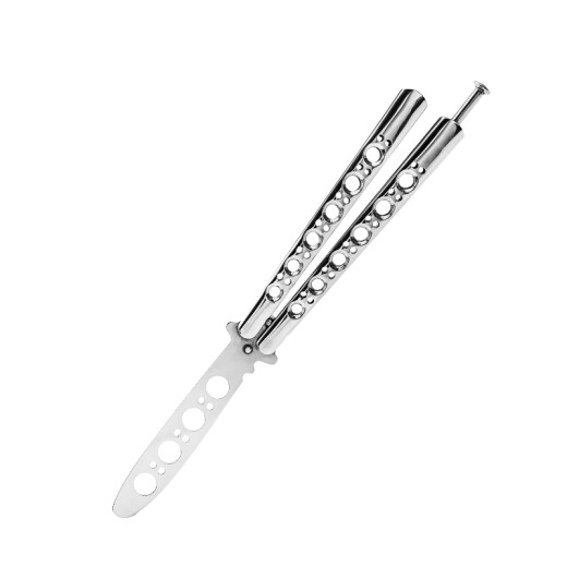 Oin butterfly swing knife Aurora one-handle training knife practice knife bearing maintenance-free outdoor camping self-defense tool 40 (one-handle/bearing version)