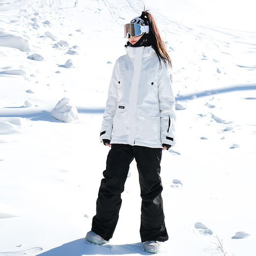 DOOK SNOW 新款滑雪服女套装韩版单板双板防风防水保暖夹棉滑雪装备 808粉色+605粉色（牧途雪） S （80-100斤）
