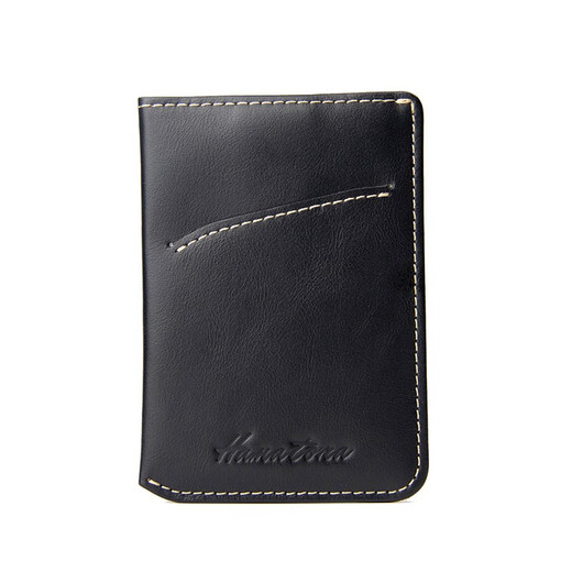 HANATORA Japanese style flower tiger card holder ultra-thin men's and women's genuine leather lightweight luxury card slot business card holder Valentine's Day gift black