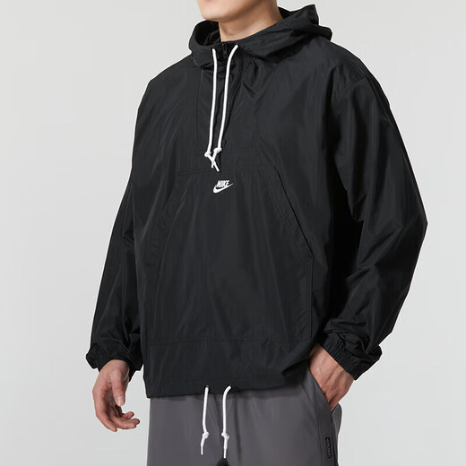 NIKE men's spring new woven hooded half-zip sweatshirt sports casual pullover jacket FN3893-010 L