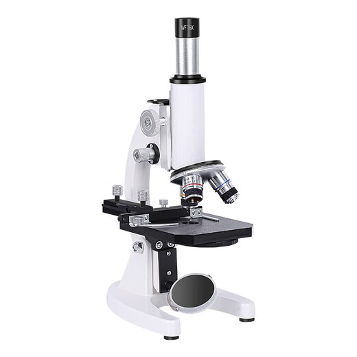 TIENIU Microscope optique pour les élèves du secondaire avec une observation des acariens pour les cellules bactériennes pour l'expérience en sciences des enfants pour l'examen d'entrée au lycée Double focus + l'étrier + écran d'affichage intelligent