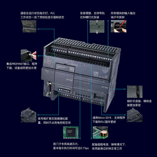 西门子 SIEMENSPLC6ES7288-1SR20ST20SR30 ST30 SR40 ST40 SR20继电器输出6ES728 SR20继电器输出6ES7288-1SR20-0
