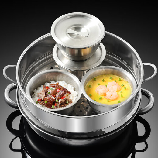 Baijie 304 stainless steel bowl, steamed egg bowl, baby food supplement tool, steamed egg custard, special steamed rice bowl, stew pot