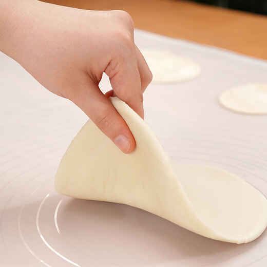 Berson Youjia Kneading Mat Food Grade Silicone Mat Thickened Antibacterial and Dumpling Mat Non-stick Graduated Baking Rolling Mat Thickened 6mm Purple 50*70cm + Rolling Pin