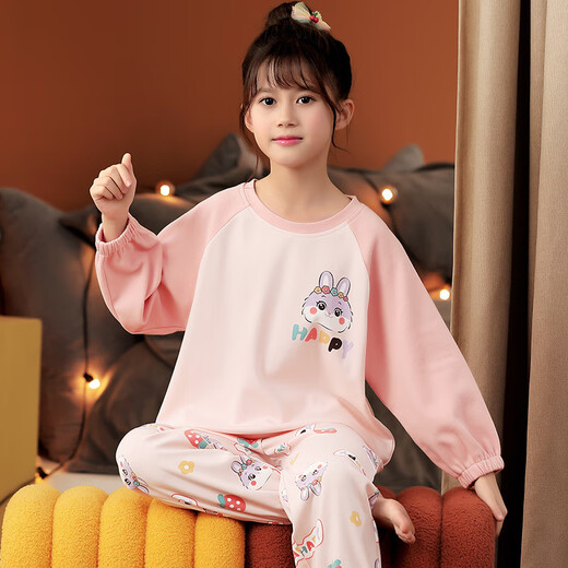 莫代尔女童睡衣宝宝秋季长袖卡通女孩儿童2024春秋新款中大童家居服 F12631长袖女童 10码建议身高101-110，体重30-38