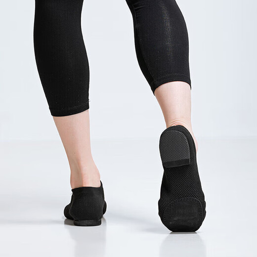 Sansha ballet teacher shoes Jazz dance shoes soft sole flying woven surface breathable modern dance shoes practice black 37