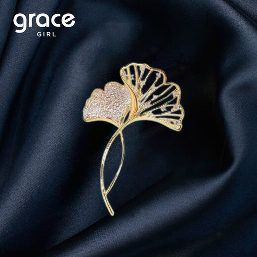 Grace Girl brand snowflake tulip brooch high-end women's suit accessories luxury jewelry waist artifact female corsage