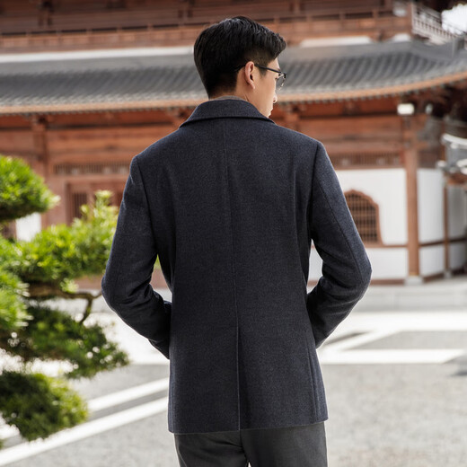 Yager [komfortable Wolle] Jacke für Männer Frühling mit mittlerer Wolle für Männer für den einfachen vielseitigen Mantel für Geschäfte Casual Grey 170/92A