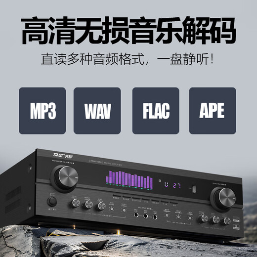 SAST-Verstärker Hochleistungs Haushalt Karaoke Bluetooth 2.1 Kanal HiFi Heavy Bass Professional Karaoke Fever Grad Drei-in-Eins-Maschine 1800W Bluetooth Verlustlose Version