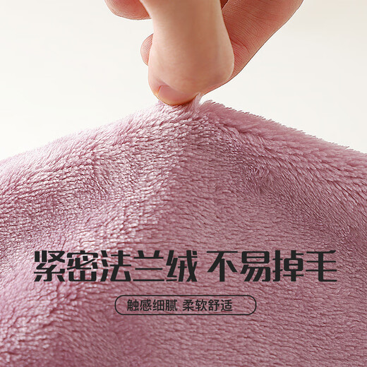 Langsha pajama pants women's trousers autumn and winter plus velvet thickened flannel large size warm pants coral velvet home pants purple L