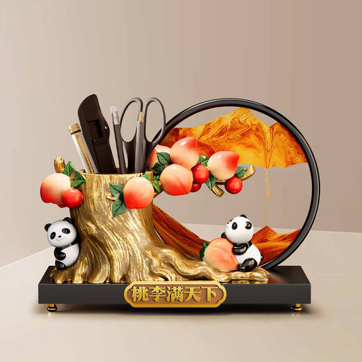 
Beihanmei (BHM) Teacher's Day Gift Female Teacher Practical and Commemorative Panda Pen Holder Quicksand Painting Ornaments High-end Peach and Plums all over the world [Exquisite Gift Box] Support Engraving