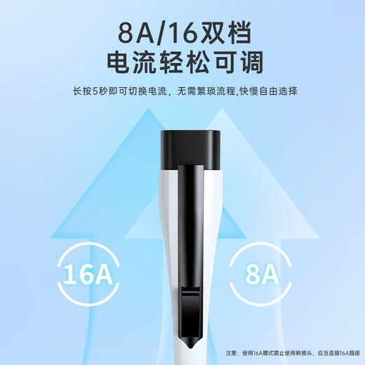Charging Elf car charger 3.5KW portable charging gun is suitable for Geely Xingyuan, BYD, Wuling mini, BYD Tesla, Xiaomi, ideal portable charger, safe and universal. Car charging gun, 3.5kw two-speed indicator light, 5 meters long, automatic stop when full, anti-leakage, universal for 99% of new energy vehicles slow charging port