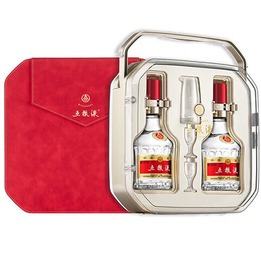 五粮液 普五八代 好事成双礼盒 浓香型白酒 52度 500ml*2