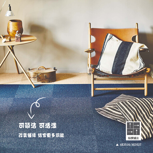 Toli Japanese Tori Carpet Carpet Sala Ins Bedroom Anti-Slip Auto-Prime sin rastro sin pegamento de 1 cm de espesor 40*40 cm AK3568 40cm*40 cm
