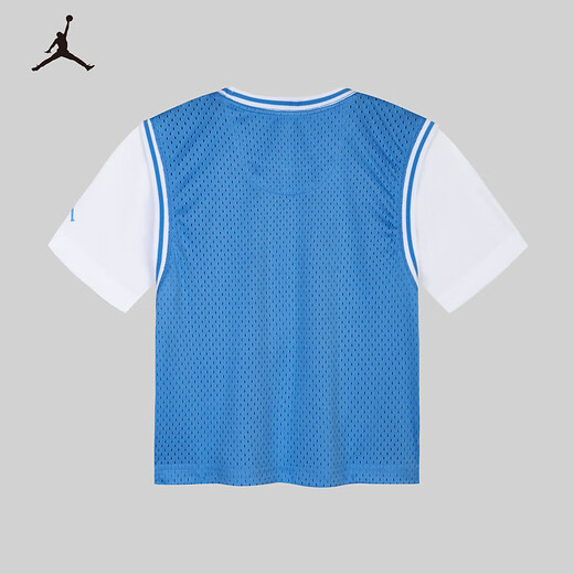 NIKE JORDAN Nike AJ children's clothing for boys and girls summer vacation two-piece short T-shirt 024 new breathable children's short-sleeved moss blue 110 /52 (4T) recommended height 98-104