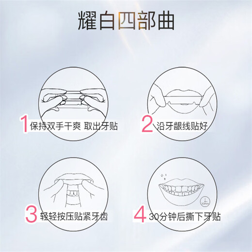 
Shuke Xiao Zhan same style Zhuoxiao white teeth sticker 14 pairs of cherry blossom flavor. 7 days bright white teeth remove yellowing and stains and remove mild and not sour teeth
