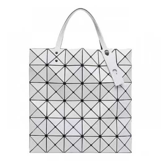 三宅一生（ISSEY MIYAKE）Matte六格哑光大容量PVC托特包Tote包购物手提单肩包七夕礼物 灰绿色BB06-AG671-64