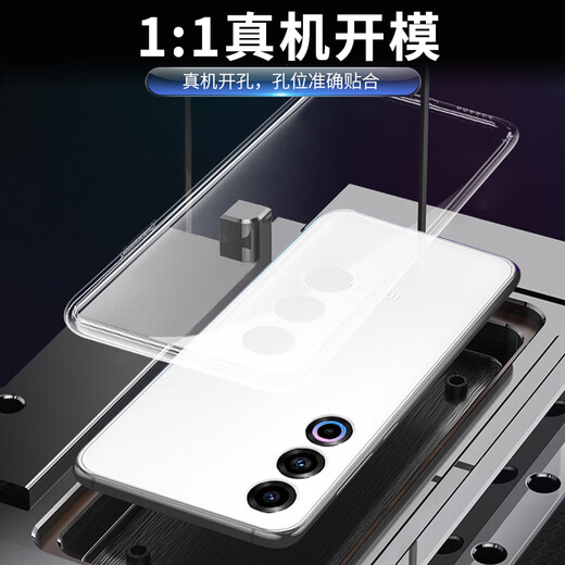 El primer WEI adecuado para Meizu 20/20Pro/20 clásico Case de teléfonos móviles Meizu 21/21Pro/21note Caso de protección para hombres y mujeres Lente completa Anti-Fall Silicona Transparente Caja de teléfono móvil transparente transparente Meizu 20 20