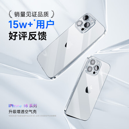 倍思【透明软壳】适用苹果16Promax手机壳iPhone16Promax保护套超薄防摔软壳硅胶全包男女款透明简约