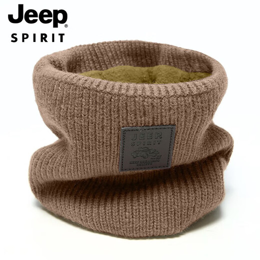 JEEP hat men's neck scarf plus velvet warm knitted scarf autumn and winter cold protection neck pullover scarf A0636