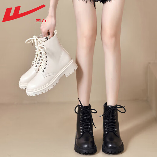 Официальные ботинки martin Warrior, женская обувь, осенне-зимняя женская обувь в британском стиле с высоким берцем на толстой подошве, рабочая одежда с увеличенным размером, короткие сапоги, женские черные 38