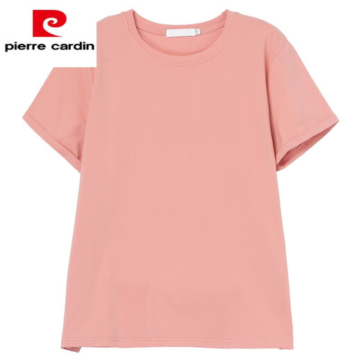 皮尔卡丹（pierre cardin）中年夏装短袖t恤女纯,棉薄款尺码宽松休闲胖m显瘦百搭上 咖啡色【9892款】棉95%氨纶5% L 100-115斤