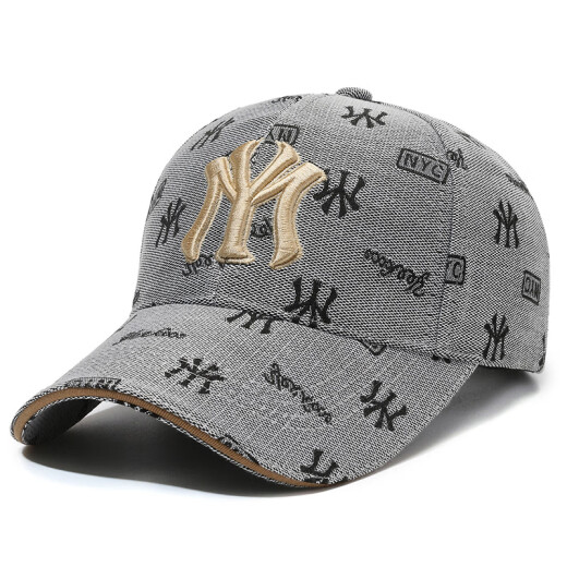 2024 New Embroidered Hat Unisex Korean Version Trendy Fashion Peaked Cap Hard Top Stylish Trendy Brand Baseball Cap Black Silver Lettering