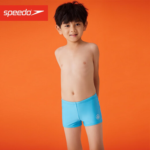 Speedo Miffy Bunny joint youth children's swimsuit split long-sleeved boxer sun protection boy swimsuit new style blue (single shorts) 130/7-8 (height 120-130cm)