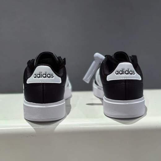 Adidas Neo Herrenschuhe 2025 Sommer neuer dreistreifen weiße Schuhe leichte Freizeitschuhe Low Top Sports Schuhe Student Board GW9196 Schwarz/Weiß 44 (270 mm)